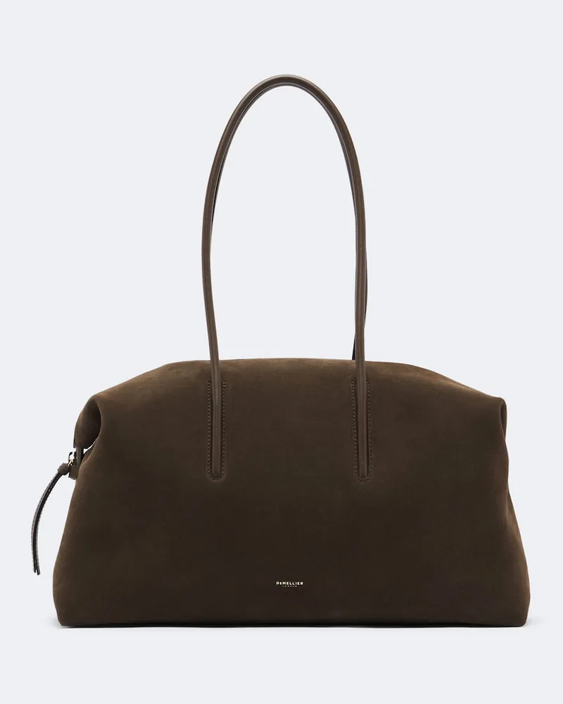 DeMELLIER Tote Bag Stockholm Large aus Veloursleder Braun