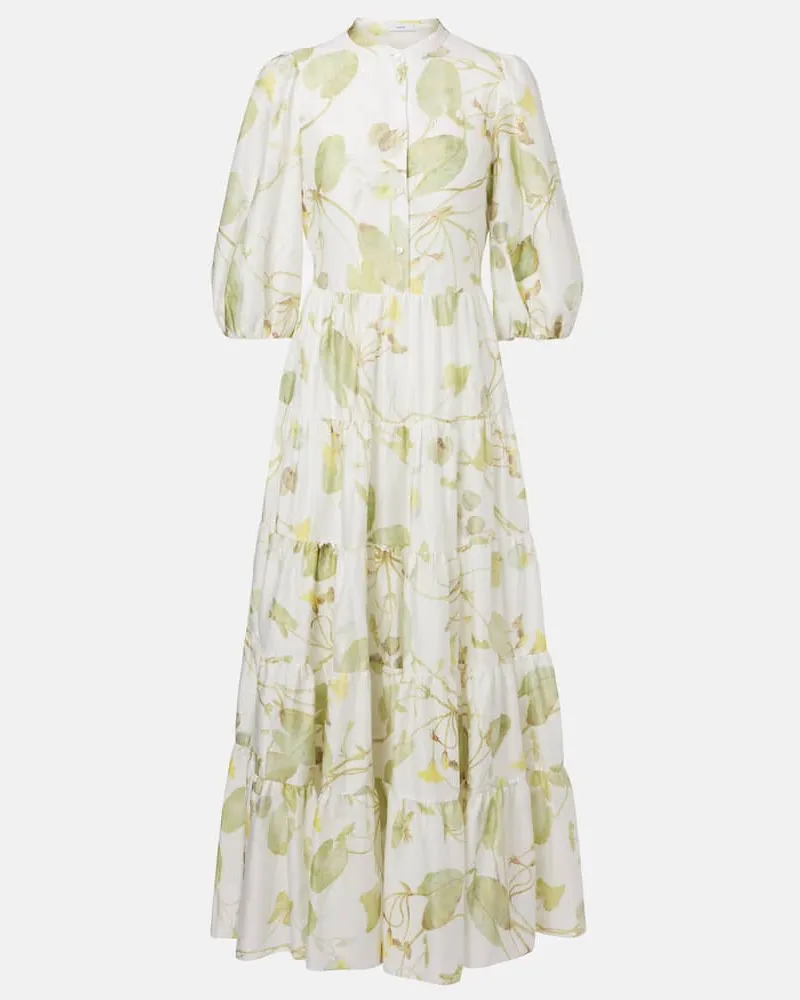 Erdem Maxikleid aus Baumwolle Weiß