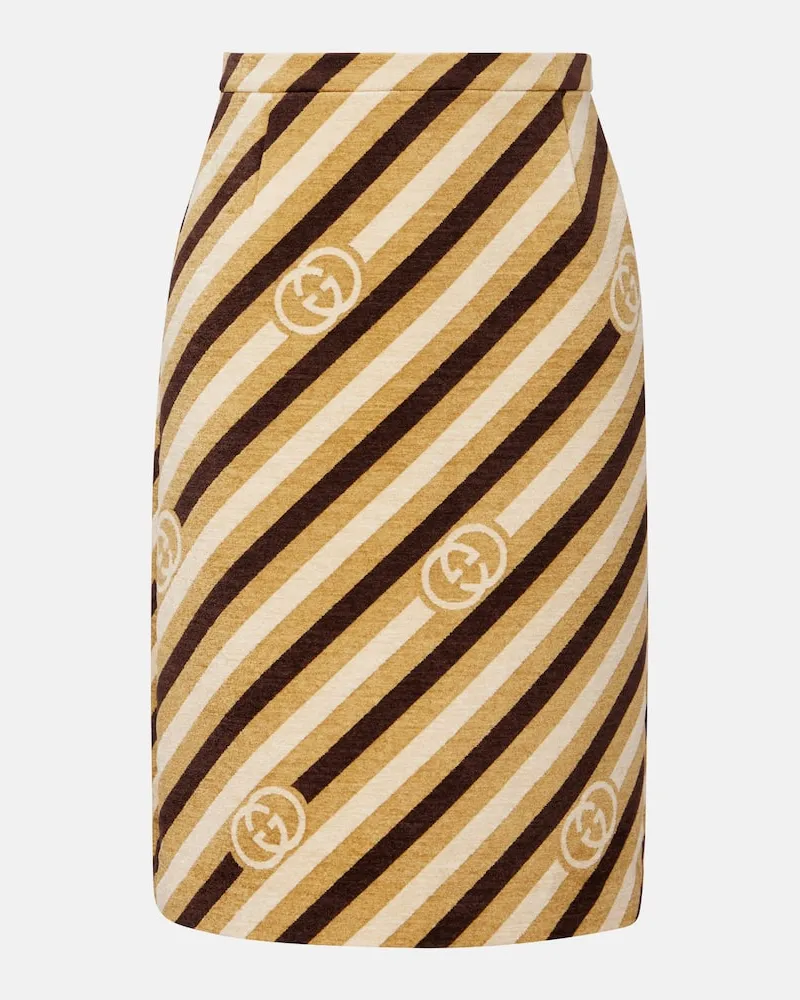 Gucci Bleistiftrock Interlocking G Multicolor