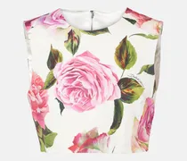 Cropped-Top aus einem Baumwollgemisch