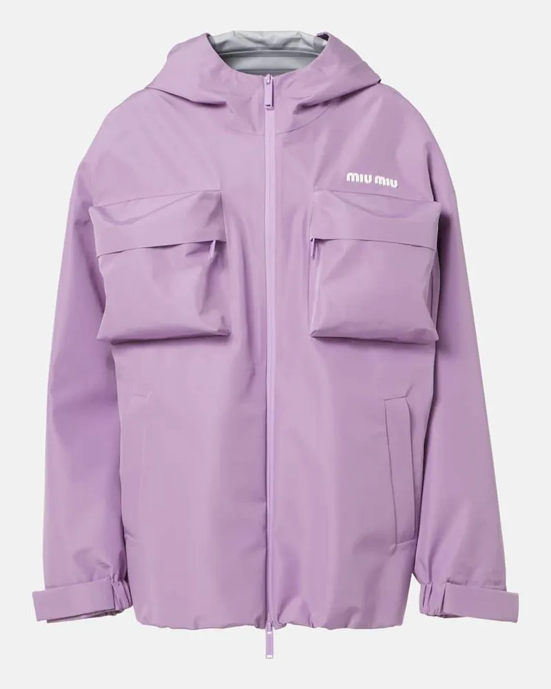 Miu Miu Jacke aus Canvas Lila