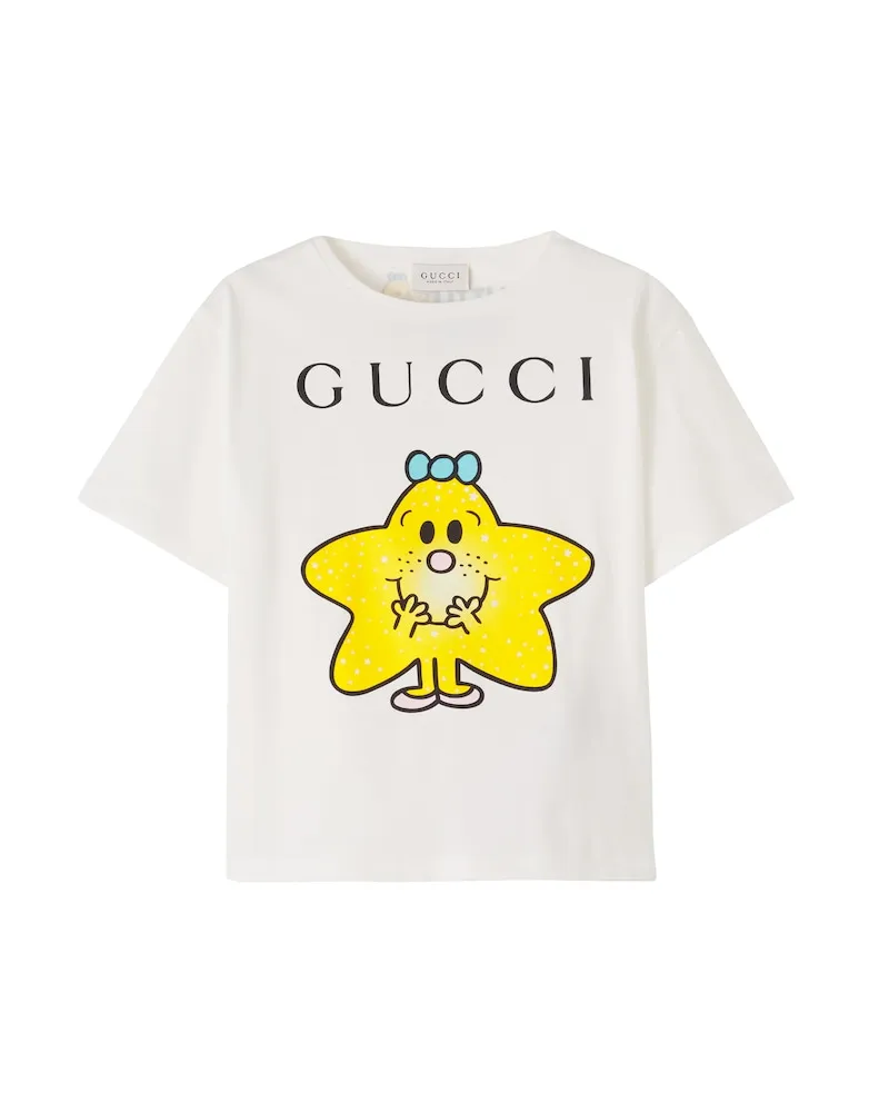 Gucci X Mr. Men T-Shirt Little Miss aus Baumwoll-Jersey Weiß