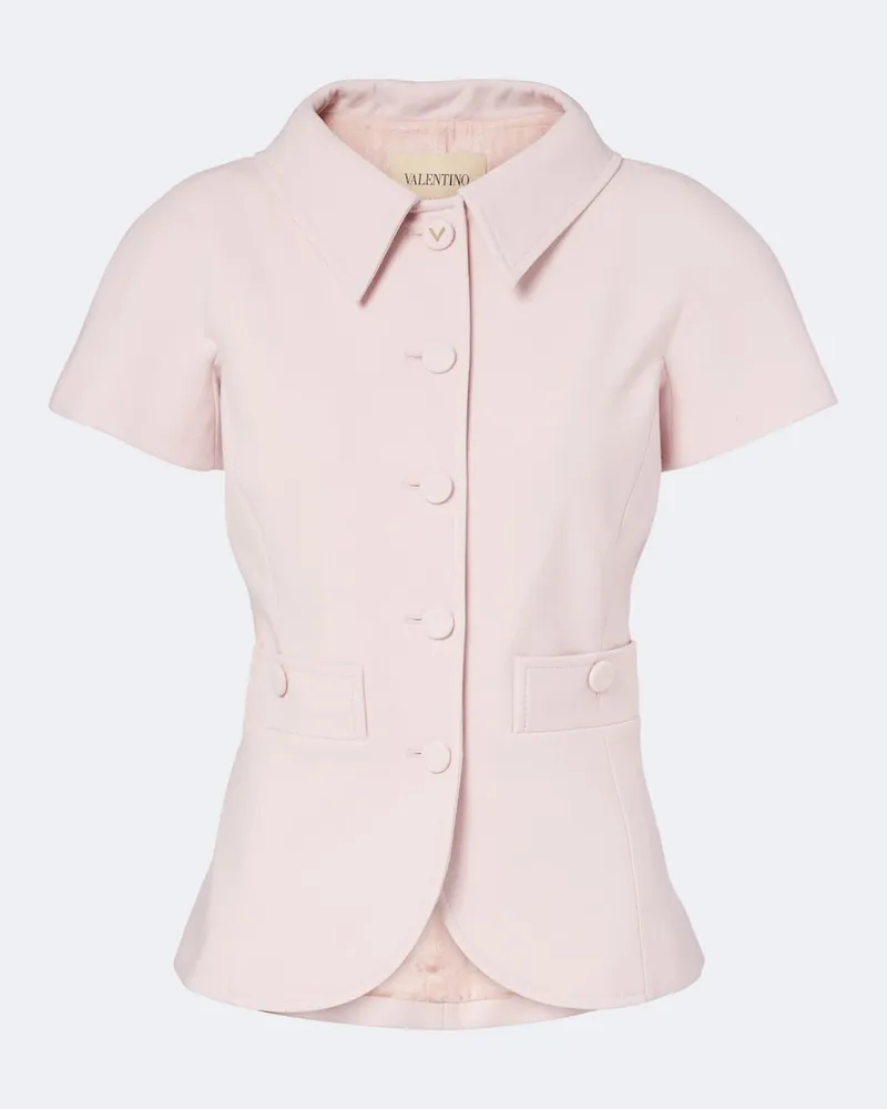 Valentino Garavani Collegejacke aus einem Wollgemisch Rosa