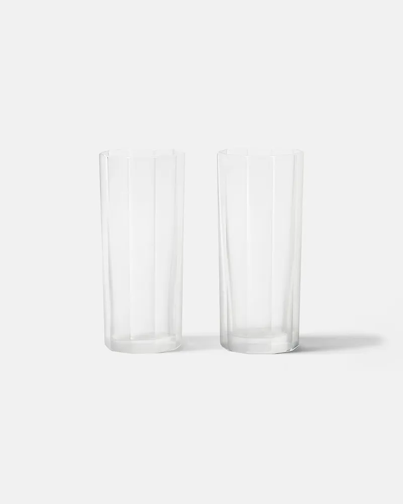 NasonMoretti Set aus zwei Highball-Gläsern Dodeca Transparent