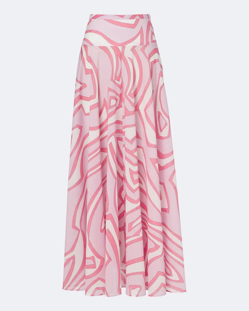 Emilio Pucci Maxirock Labirinto aus Baumwolle Rosa