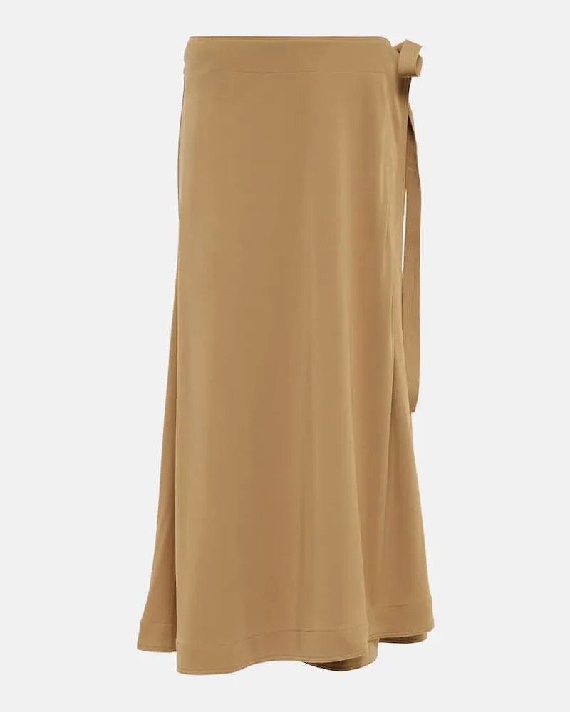 Totême Wickelrock aus Jersey Beige