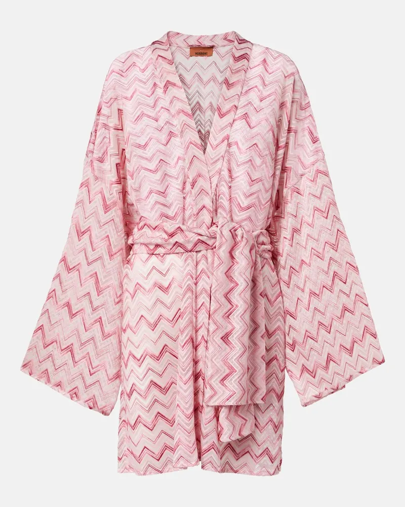 Missoni Cover-up aus Häkelstrick Rosa