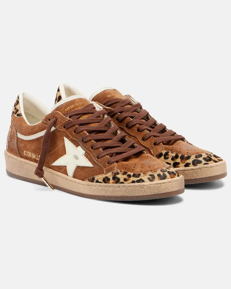 Golden Goose Sneakers Ball Star aus Veloursleder Braun