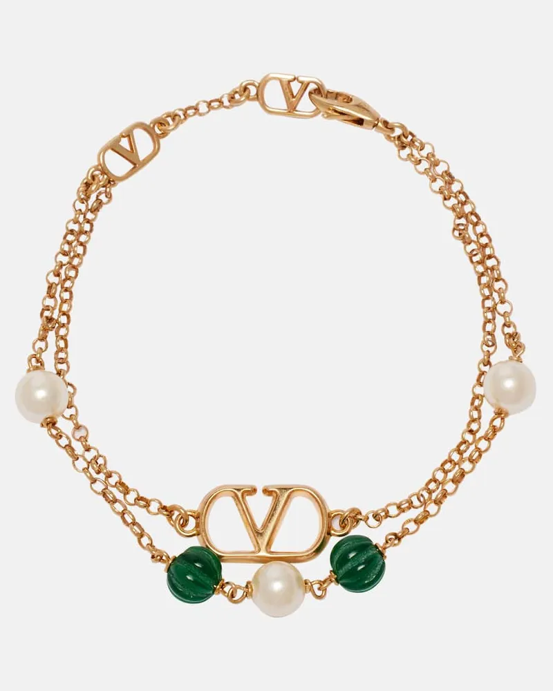 Valentino Garavani Armband VLogo mit Swarovski®-Perlen Gold