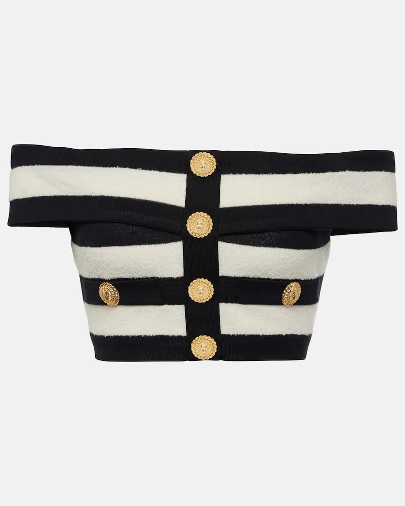Balmain Cropped-Top Weiã