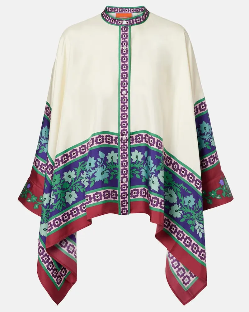 La DoubleJ Bedrucktes Hemd Foulard aus Seiden-Twill Multicolor