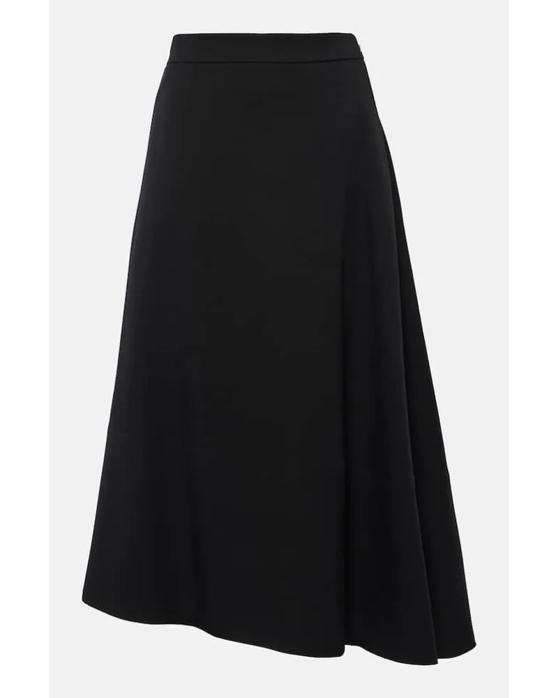 Jil Sander Midirock aus Schurwolle Schwarz