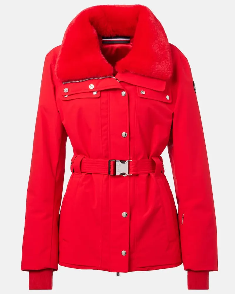 FUSALP Skijacke Dessa mit Faux Fur Rot