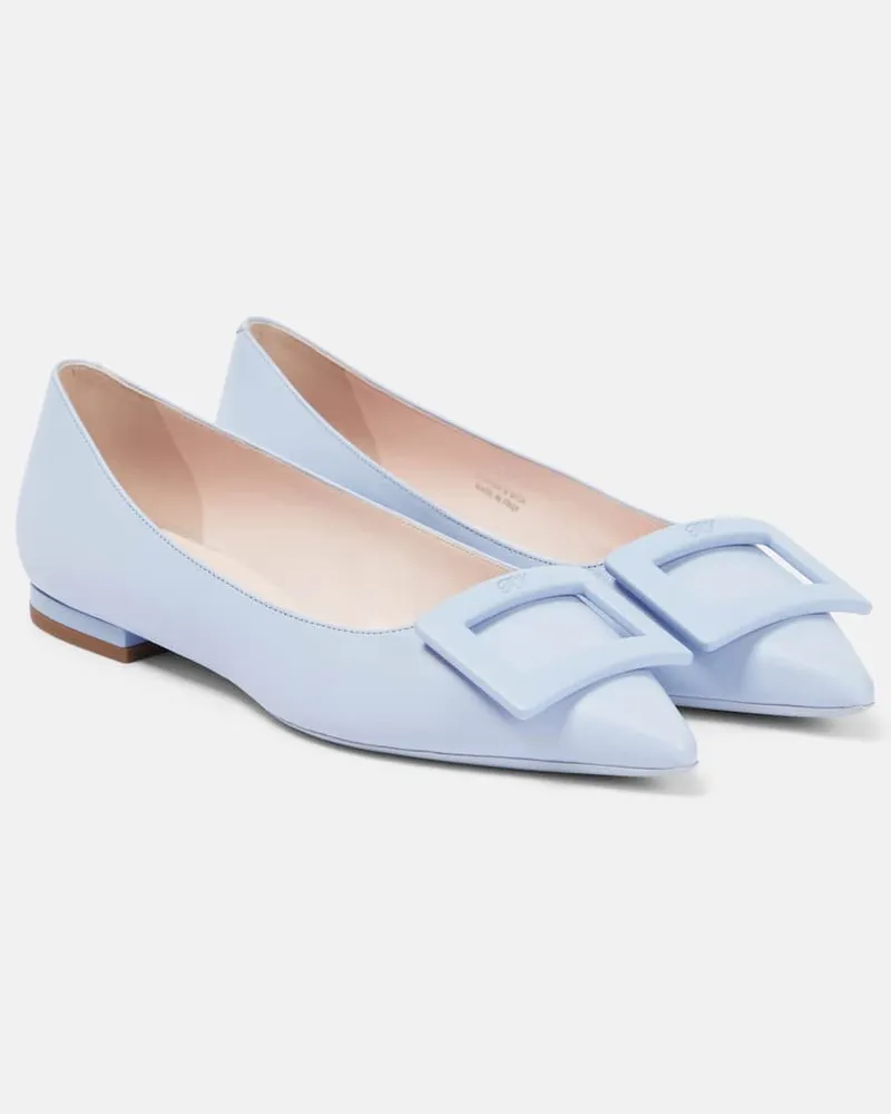 Roger Vivier Ballerinas Gommettine Ball aus Leder Blau