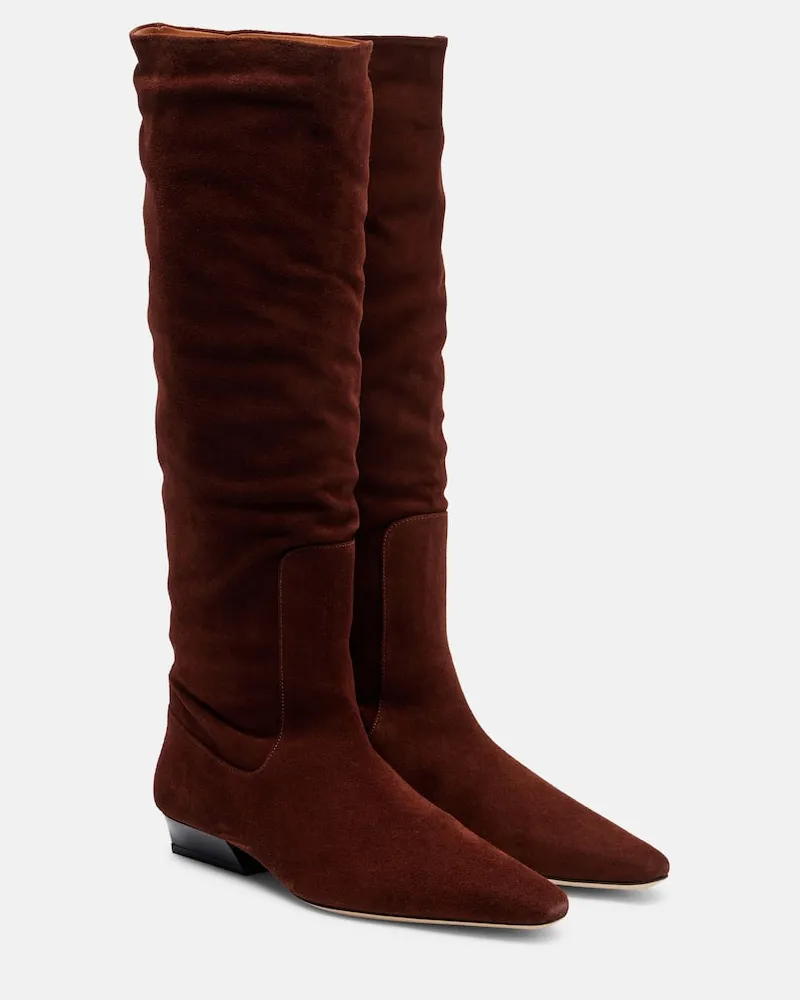 STAUD Stiefel Wally aus Veloursleder Braun