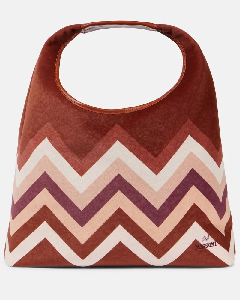 Missoni Tote Large aus Leder Orange