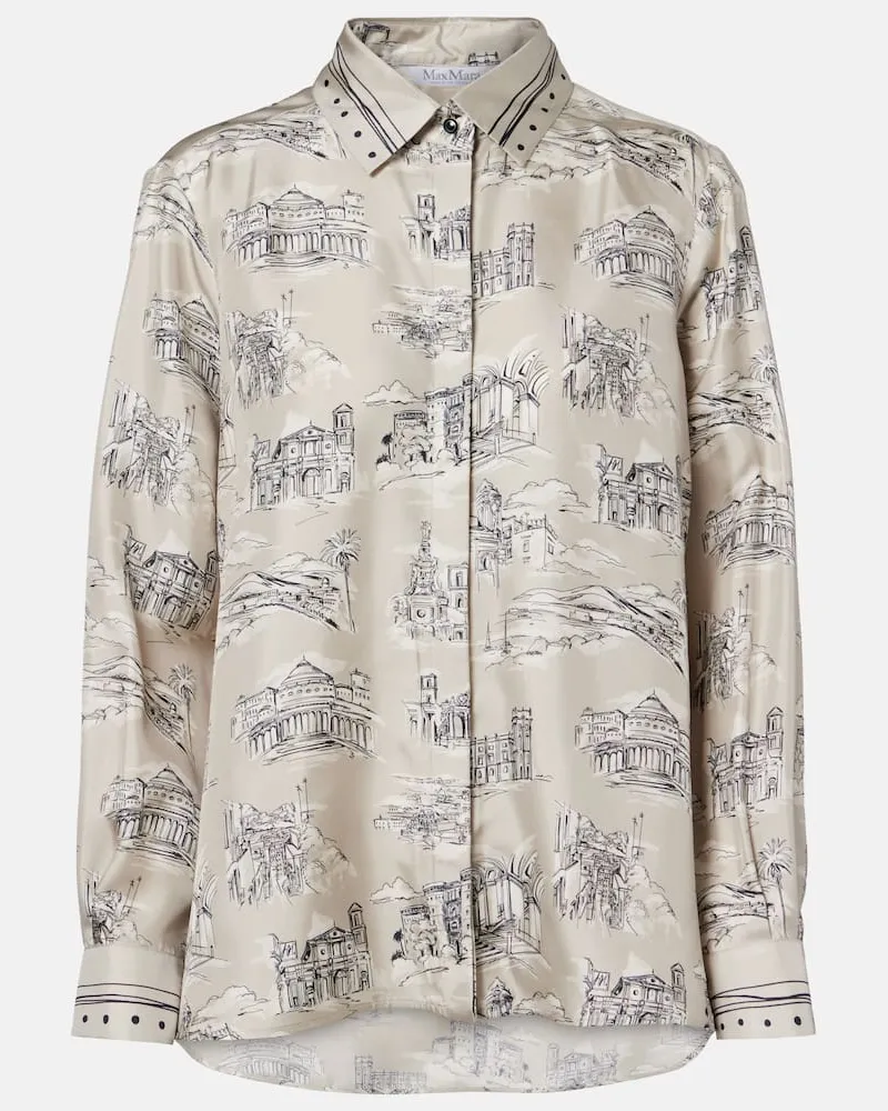 Max Mara Hemd Fado aus Seide Beige