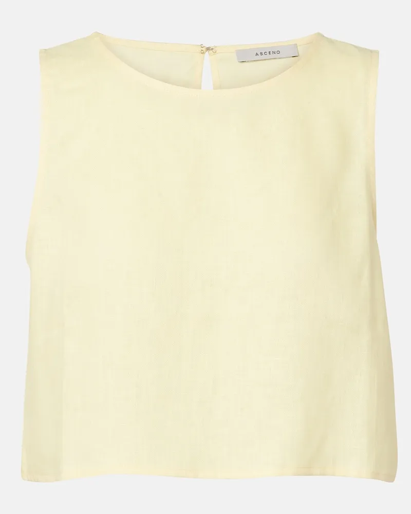 ASCENO Top Kobe aus Leinen Gelb