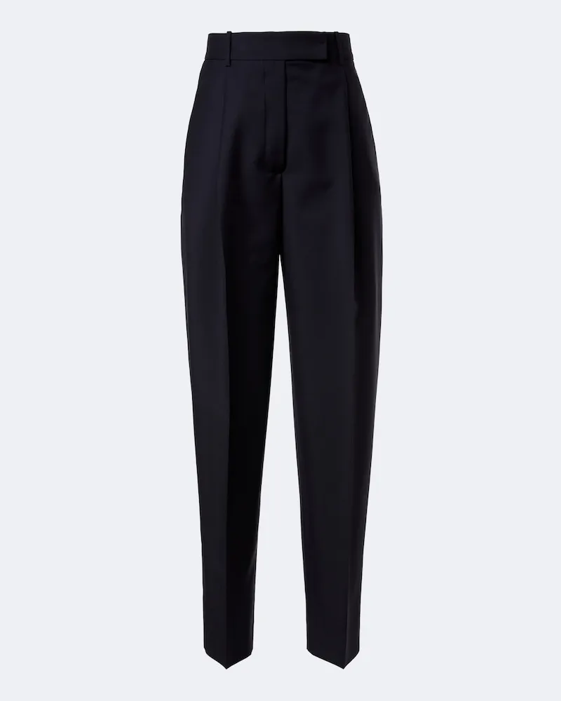 Róhe Róhe Hose Daria aus Wolle und Cashmere Blau