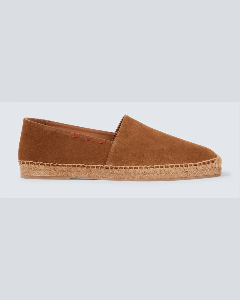 Kiton Espadrilles aus Veloursleder Braun