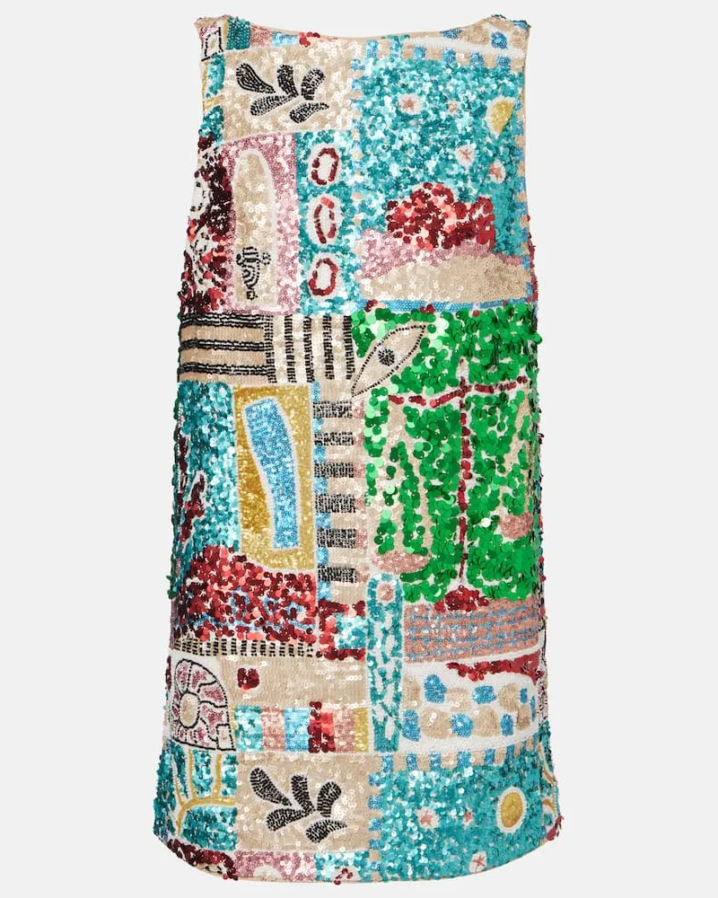 ALEMAIS Alémais X LRNCE Minikleid Jazz aus Leinen Multicolor