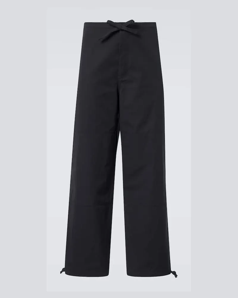Visvim Weite Hose aus Baumwolle Blau