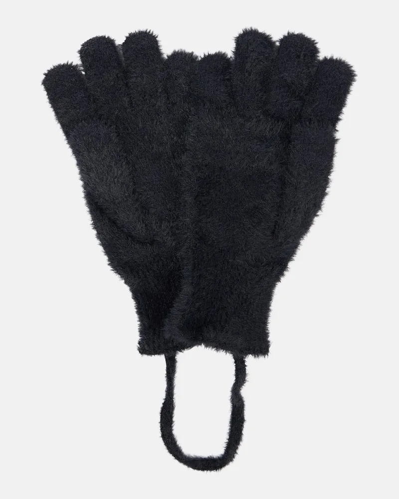 Balenciaga Handschuhe BB aus einem Wollgemisch Schwarz