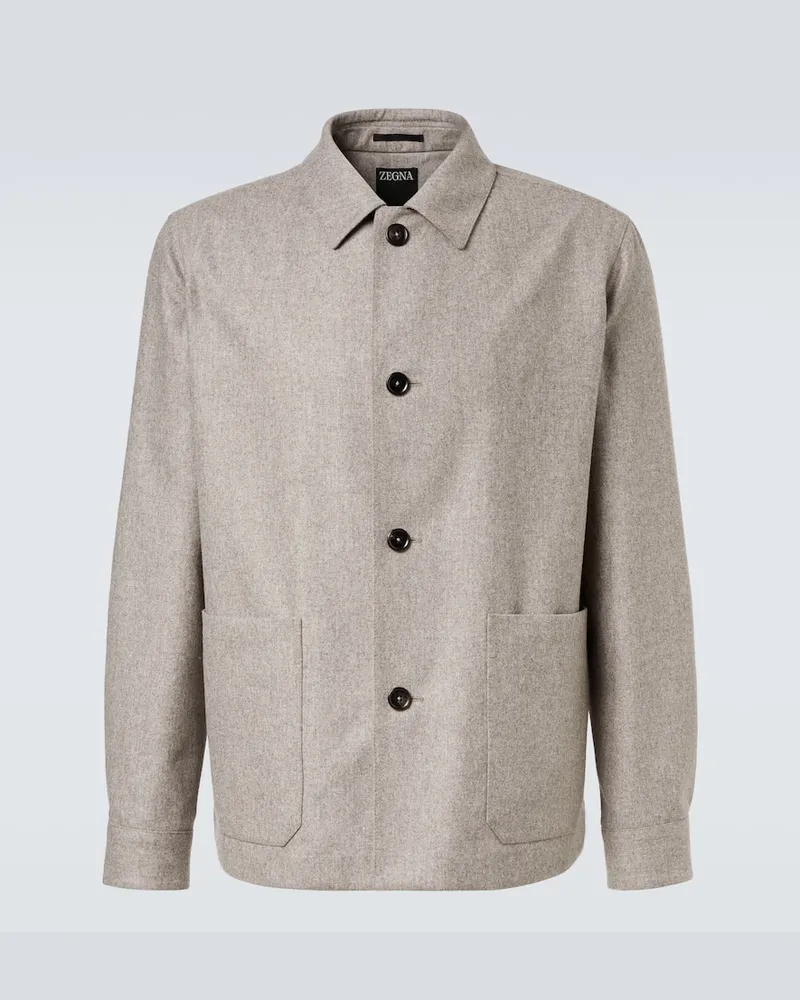 Ermenegildo Zegna Jacke aus Wolle Grau