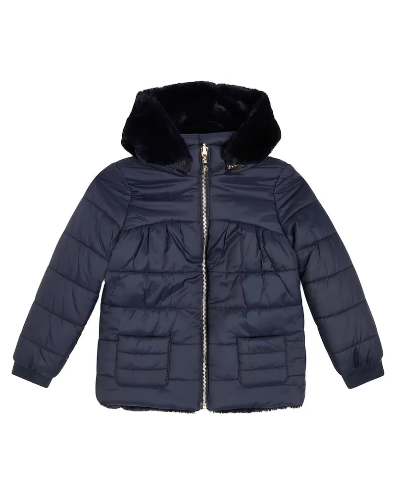 Tartine et Chocolat Wendbare Jacke mit Faux Fur Rosa