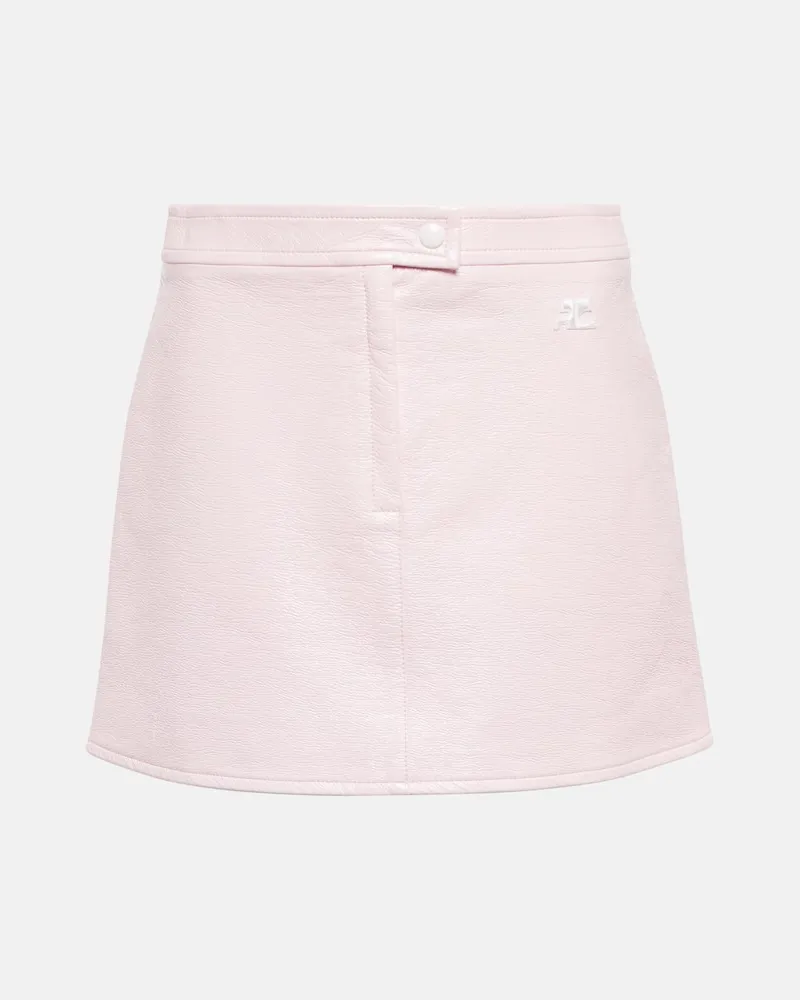 Courrèges Courrèges Minirock aus beschichteter Baumwolle Pink