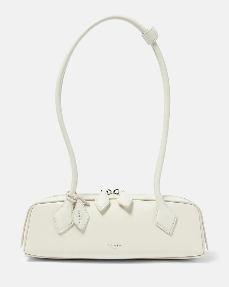 Alaïa Alaïa Schultertasche Le Teckel Small aus Leder Weiß