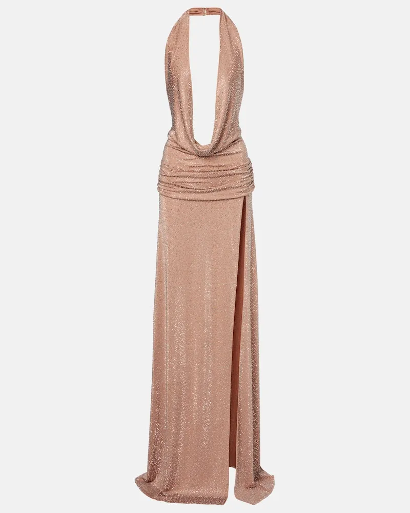 The New Arrivals Ilkyaz Ozel Robe Tanit mit Kristallen Pink