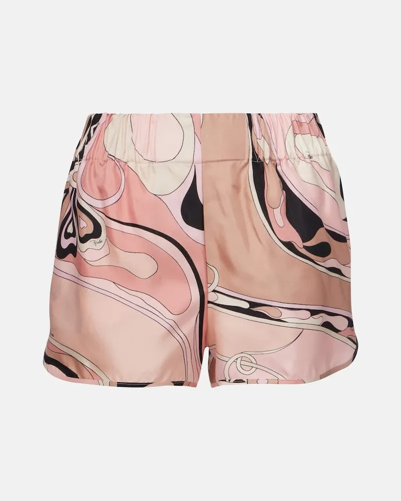 Emilio Pucci Shorts Orchidee aus Seiden-Twill Rosa