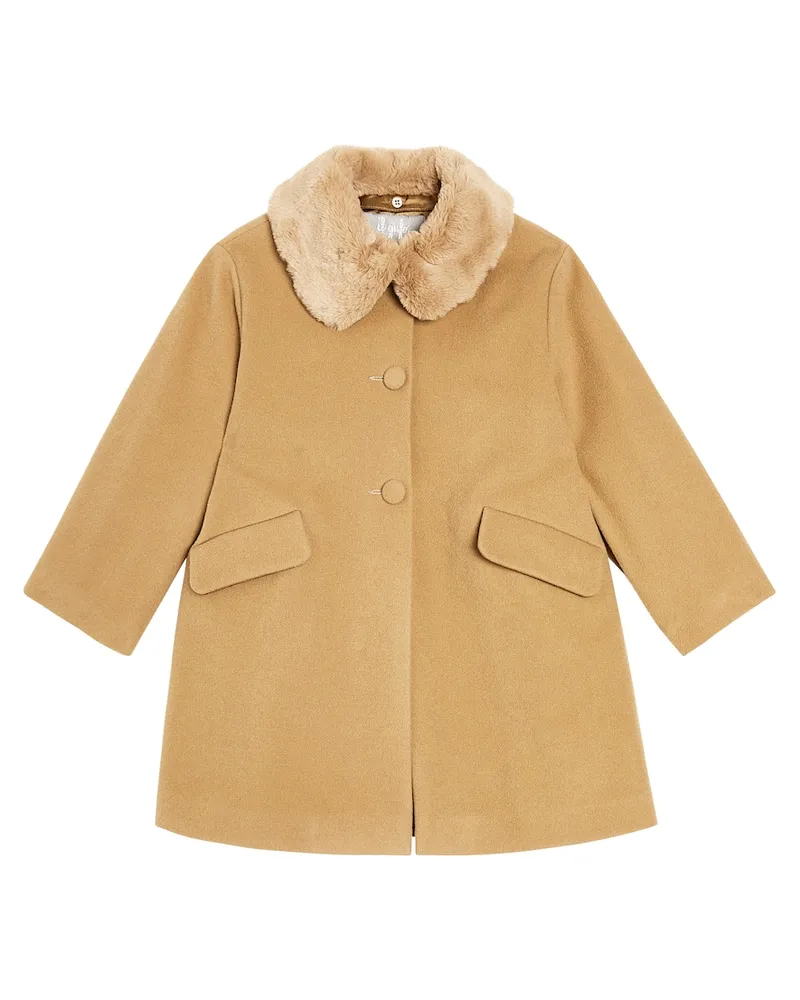 Il Gufo Mantel aus Wolle und Kaschmir Beige