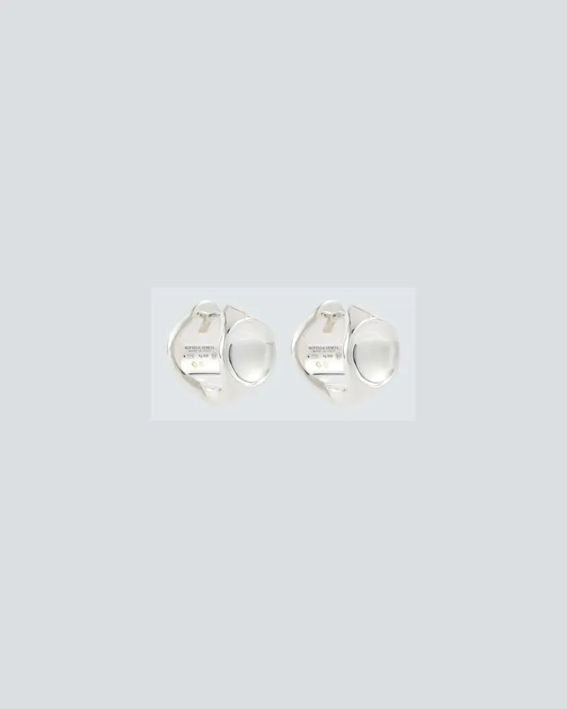 Bottega Veneta Ohrringe Detail Hoop aus Sterlingsilber Silber