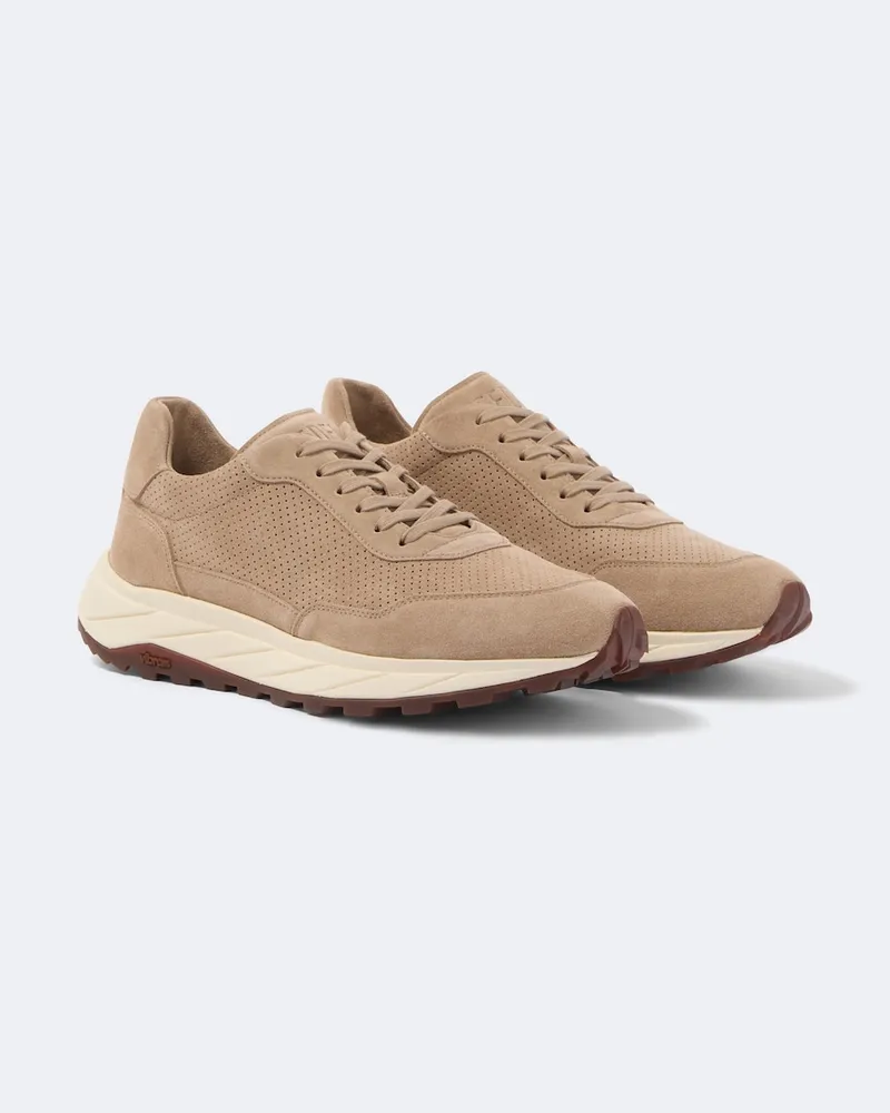 Fedeli Sneakers mit Veloursleder Beige
