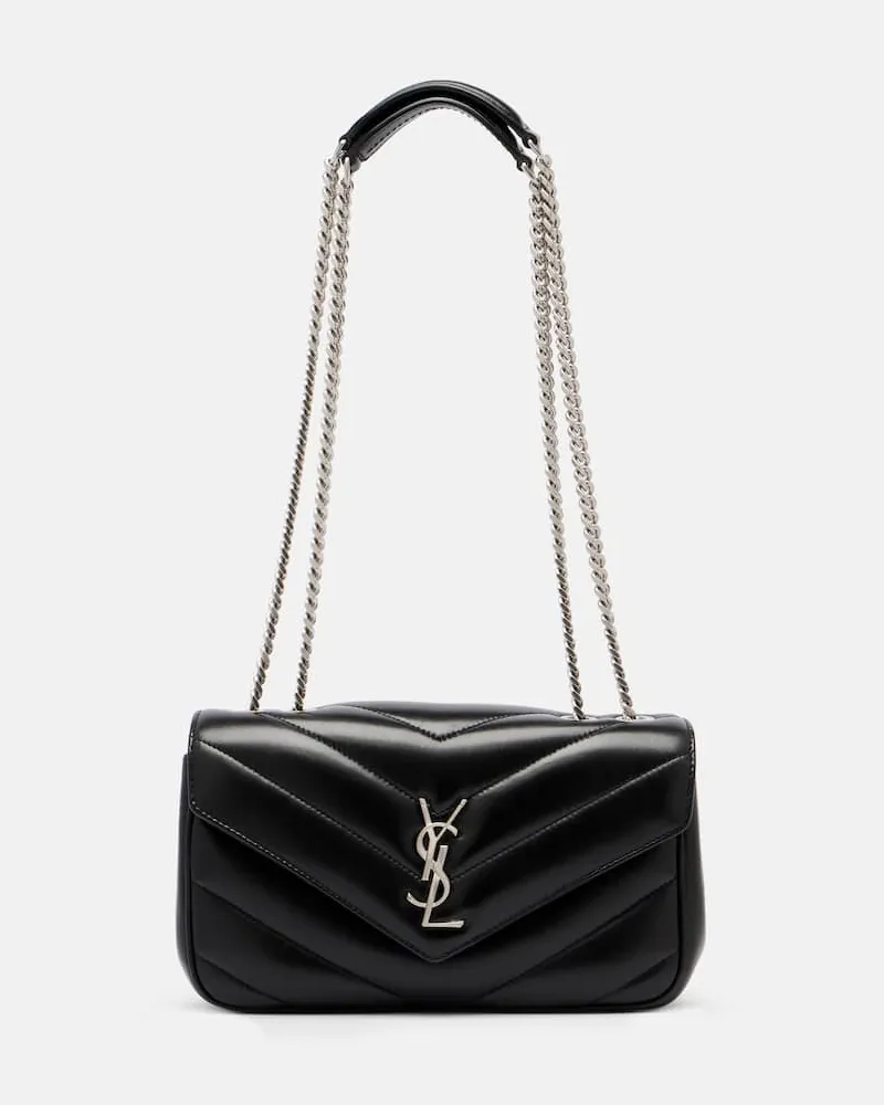 Saint Laurent Schultertasche Loulou Small aus Leder Schwarz