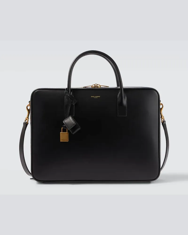 Saint Laurent Aktentasche aus Leder Schwarz