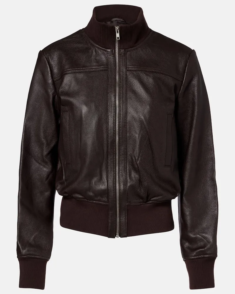 FRANKIE Shop Bomberjacke Tobias aus Leder Braun