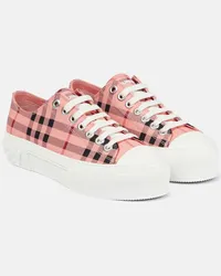 Burberry Sneakers Vintage Check aus Canvas Pink