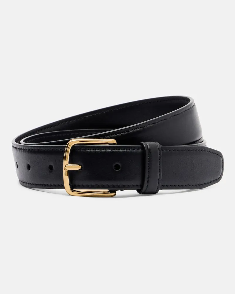 The Row Gürtel Classic aus Leder Schwarz