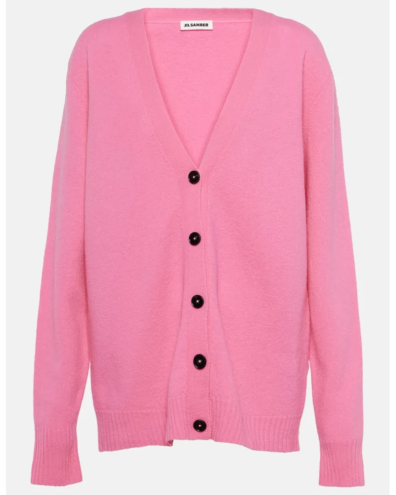 Jil Sander Cardigan aus Wolle Pink