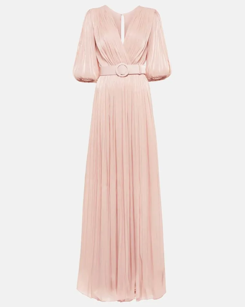 COSTARELLOS Robe Brennie aus Georgette Rosa