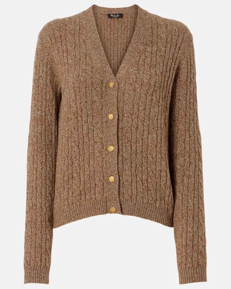 Loro Piana Cardigan aus Kaschmir Braun