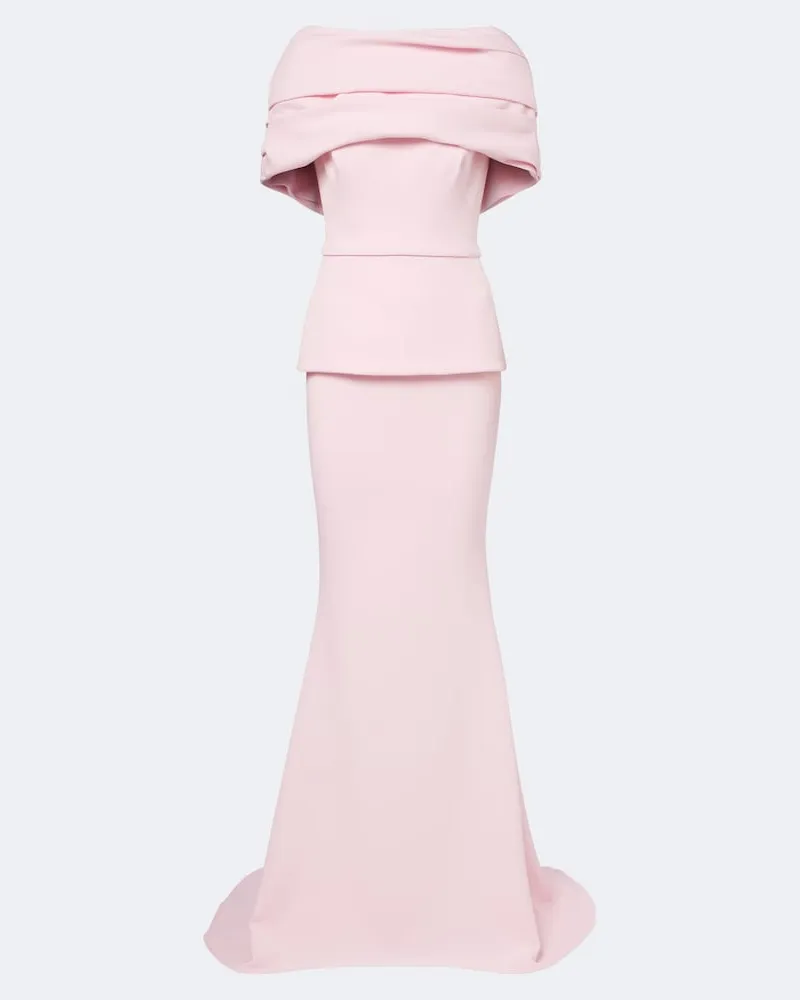 Safiyaa Robe Loura aus Crêpe Rosa