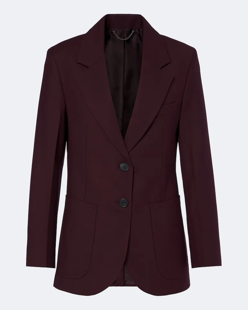 Victoria Beckham Blazer Katherine aus Flanell Burgunderrot