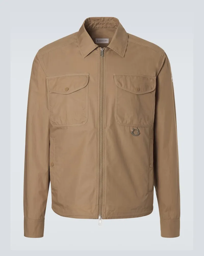 Moncler Blouson aus Baumwolle Beige