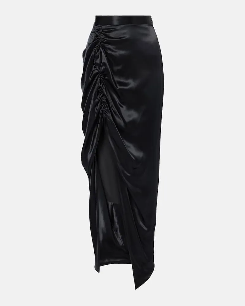 Vivienne Westwood Midirock aus Satin Schwarz