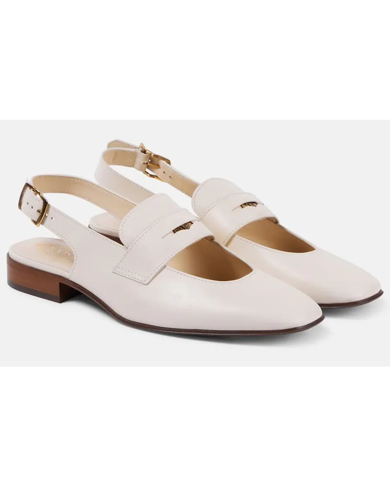 TOD'S Slingback-Ballerinas aus Leder Weiss