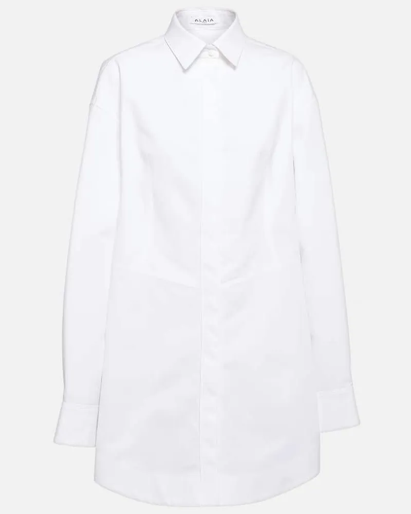 Alaïa AlaÃ¯a Hemd aus Baumwollpopeline Weiã
